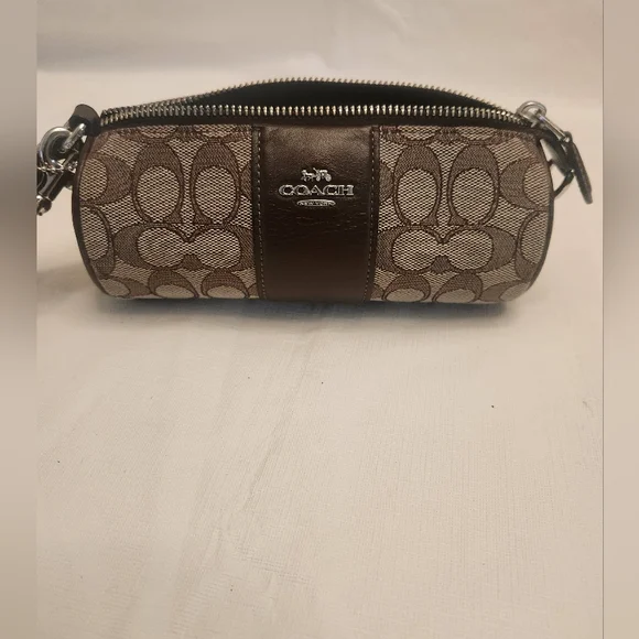 Coach Brown and Tan Wristlet - Picture 2 of 7